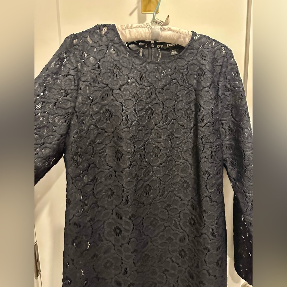 Elegant DKNYC Navy Lace Dress
